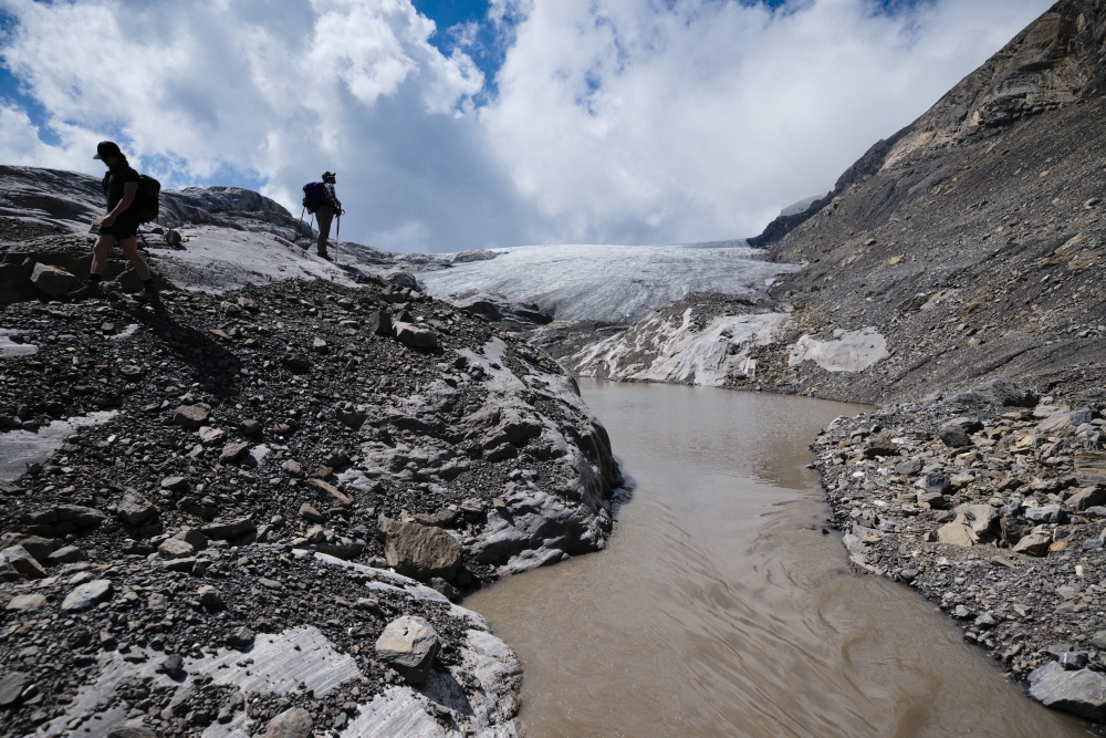 Glacier meltwater outlet